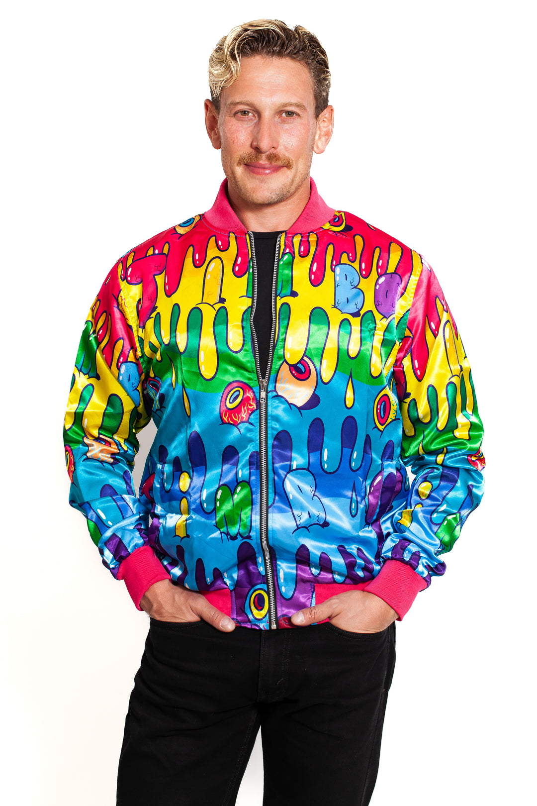 CAT DIRTY X JIMBO - TRIPPY DRIPPY BOMBER JACKET