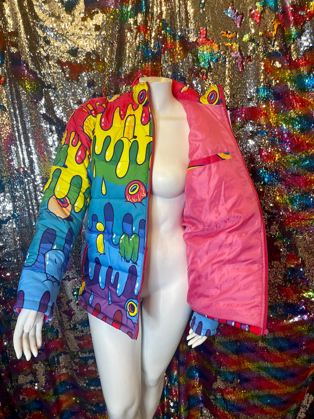 CAT DIRTY X JIMBO - TRIPPY DRIPPY PUFFER COAT